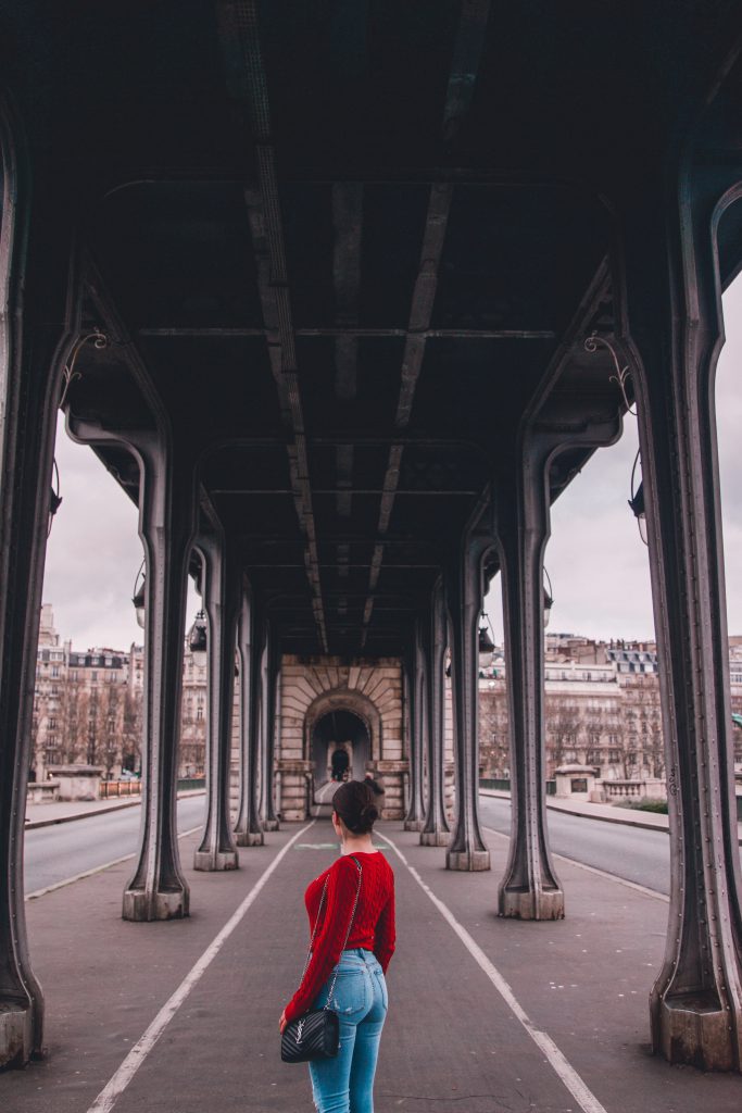 Pont de Bir Hakeim in Paris, France