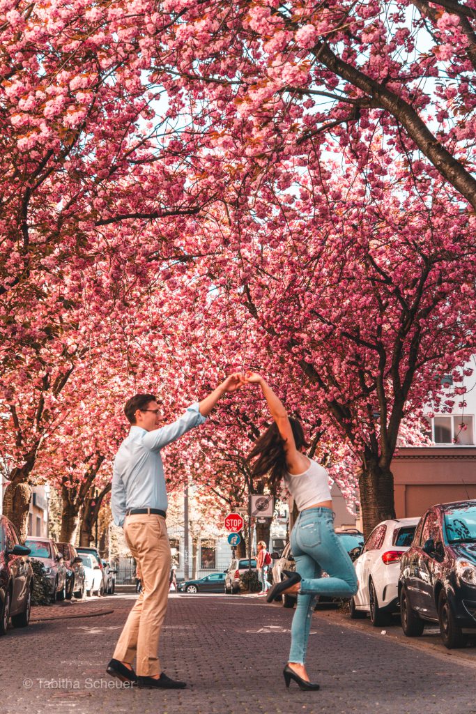Couple | Dancing in Germany | Bonn | Cherry Blossoms
