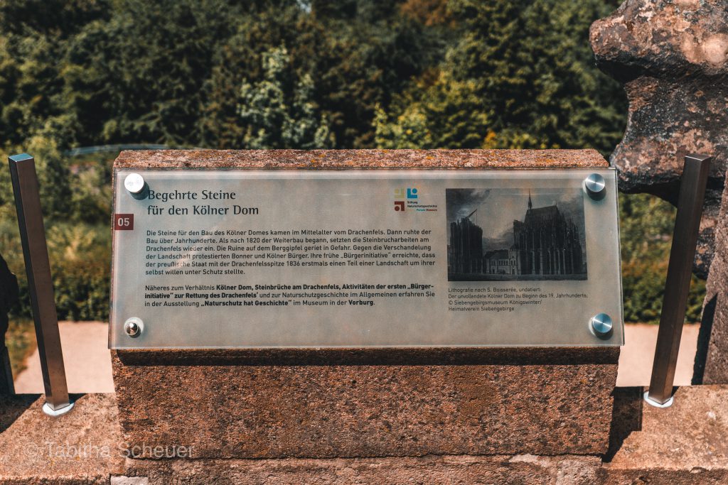 Drachenfels Steine für den Bau des Kölner Doms