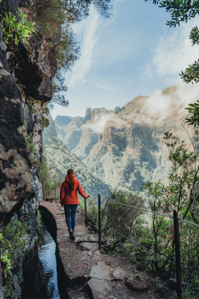 Girl hiking the PR 9 hike - 7-day Madeira itinerary