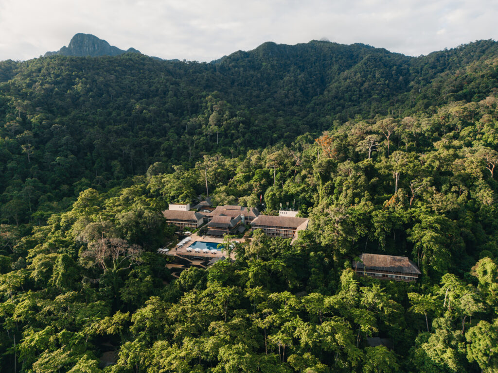 Drone footage of The Datai Langkawi - A luxury resort in Malaysia Southeast Asia